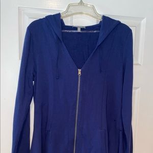Blue skirted hoodie by Neiman Marcus.  Comfy